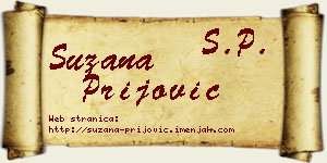 Suzana Prijović vizit kartica